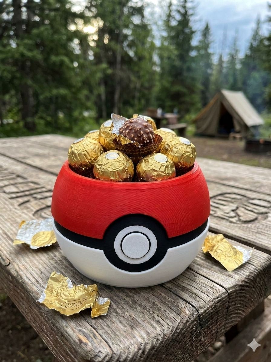 Monster Capture Ball Pen Holder – 3D Printed Desk Organizer