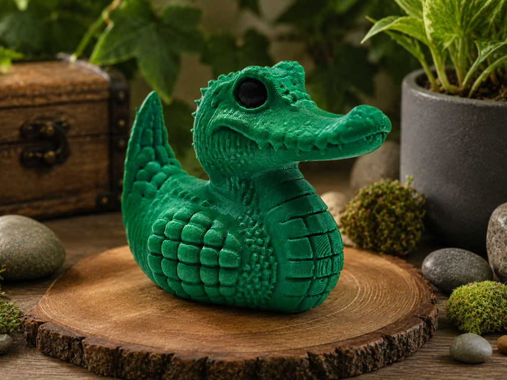 Cute Alligator Duck 3D Printed Desk Toy Funny Animal Decor Gift