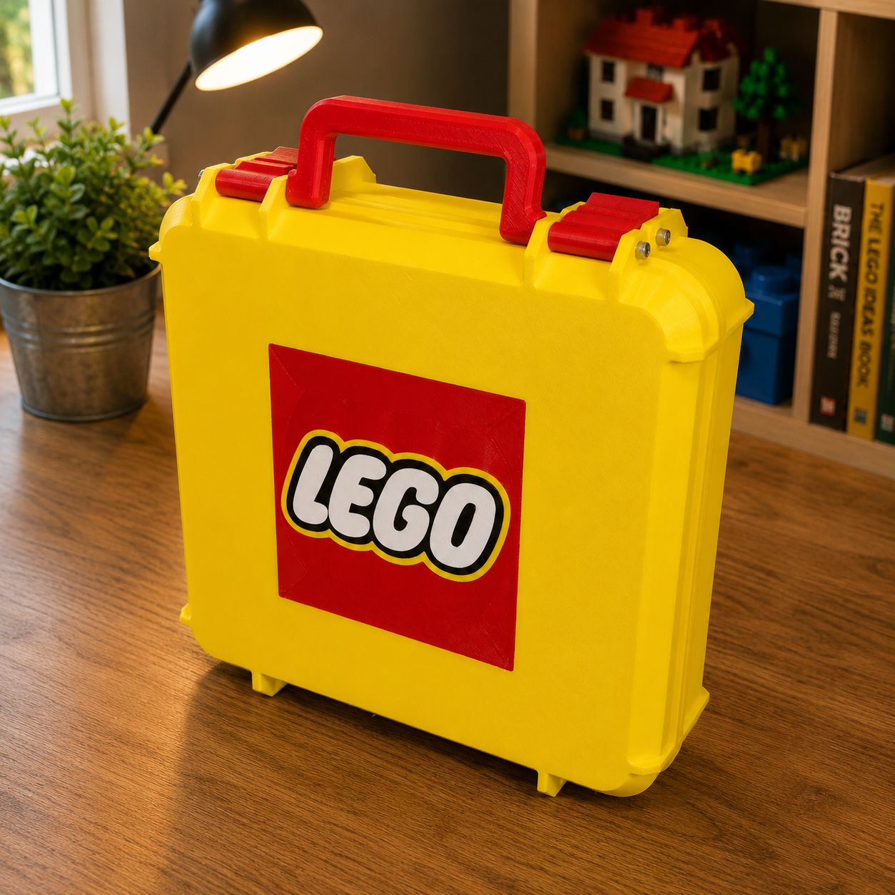 3D Printed Building Brick Storage Carry Case – Portable Organizer Box for Toys & Accessories