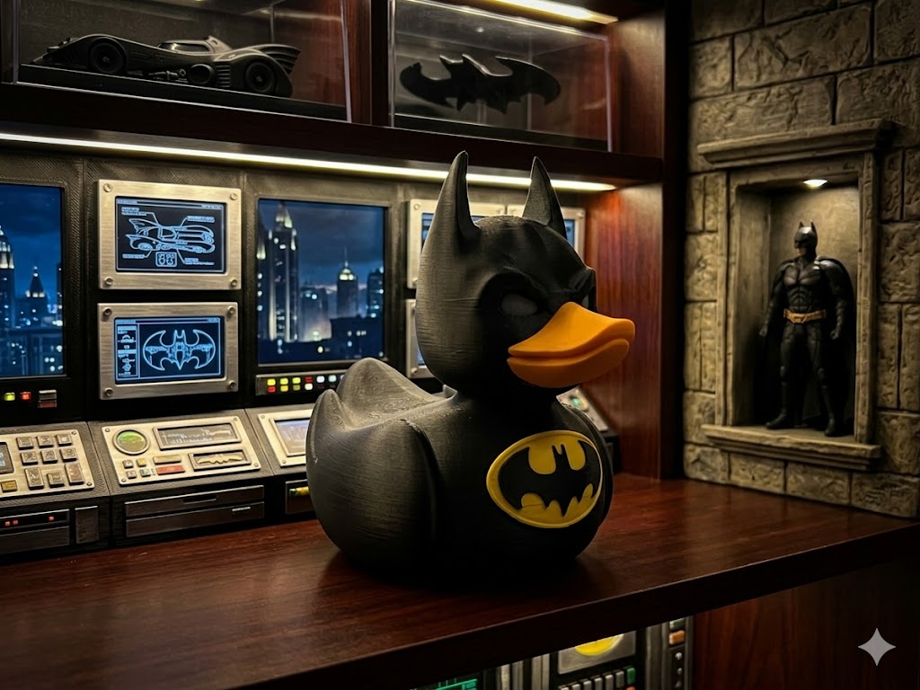 Dark Hero Duck 3D Printed Collectible Geek Desk Decor Gift