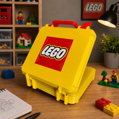 3D Printed Building Brick Storage Carry Case – Portable Organizer Box for Toys & Accessories
