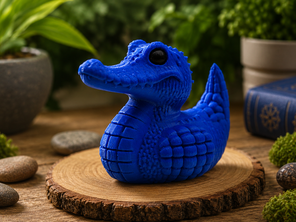 Cute Alligator Duck 3D Printed Desk Toy Funny Animal Decor Gift