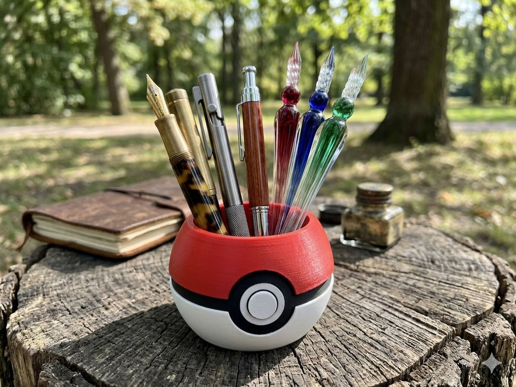 Monster Capture Ball Pen Holder – 3D Printed Desk Organizer