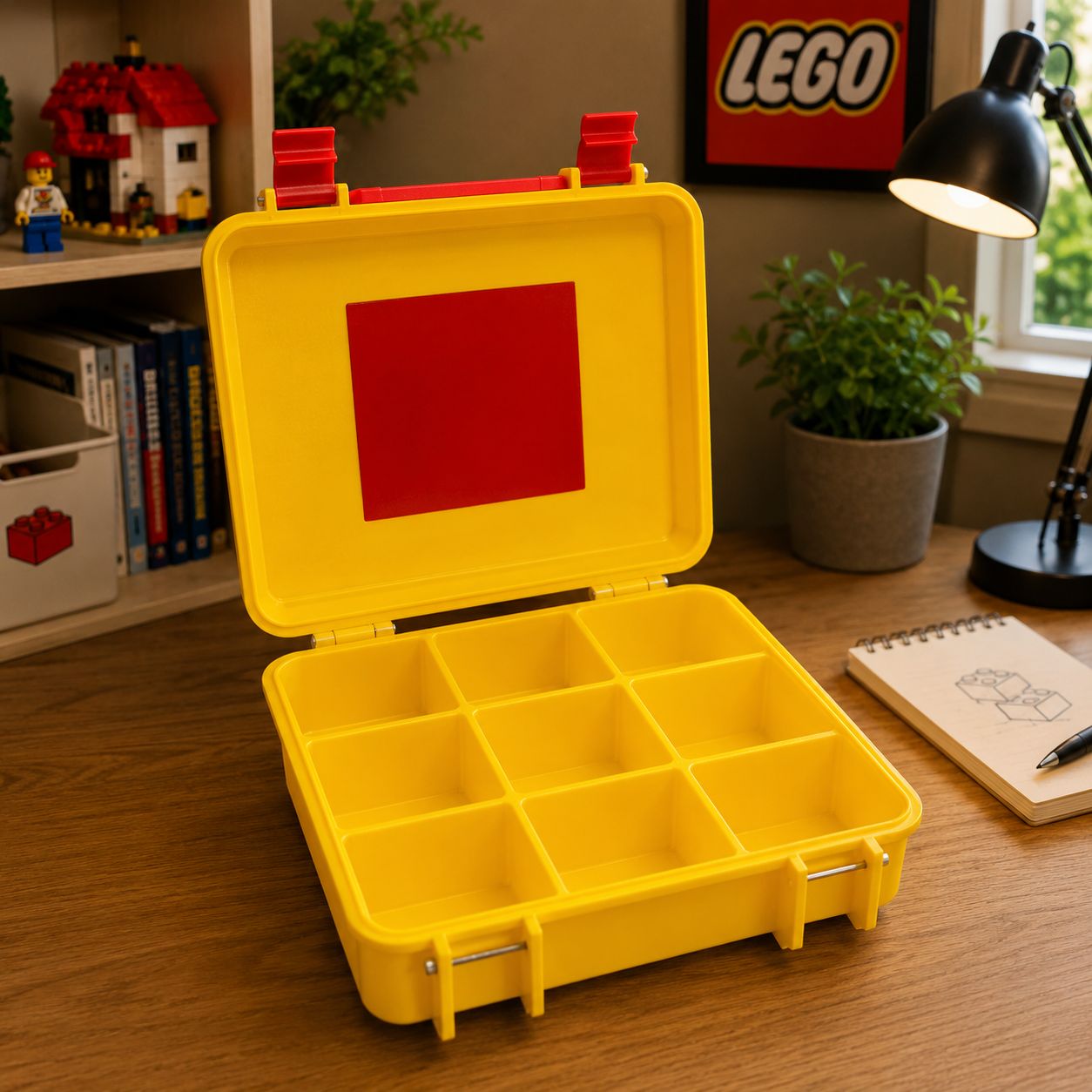 3D Printed Building Brick Storage Carry Case – Portable Organizer Box for Toys & Accessories