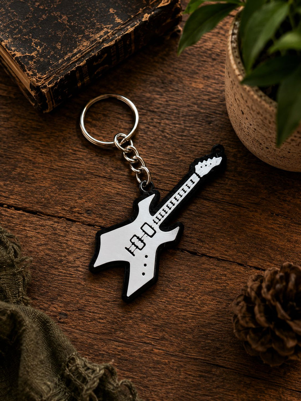 3D Printed Keychain Set | Hellfire Club, Hawkins Sign, Guitar & Bike Charms | Fan Gift Collection