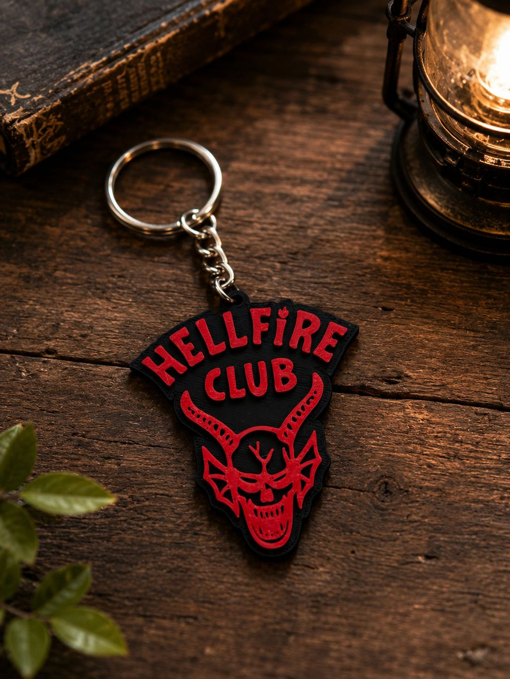 3D Printed Keychain Set | Hellfire Club, Hawkins Sign, Guitar & Bike Charms | Fan Gift Collection