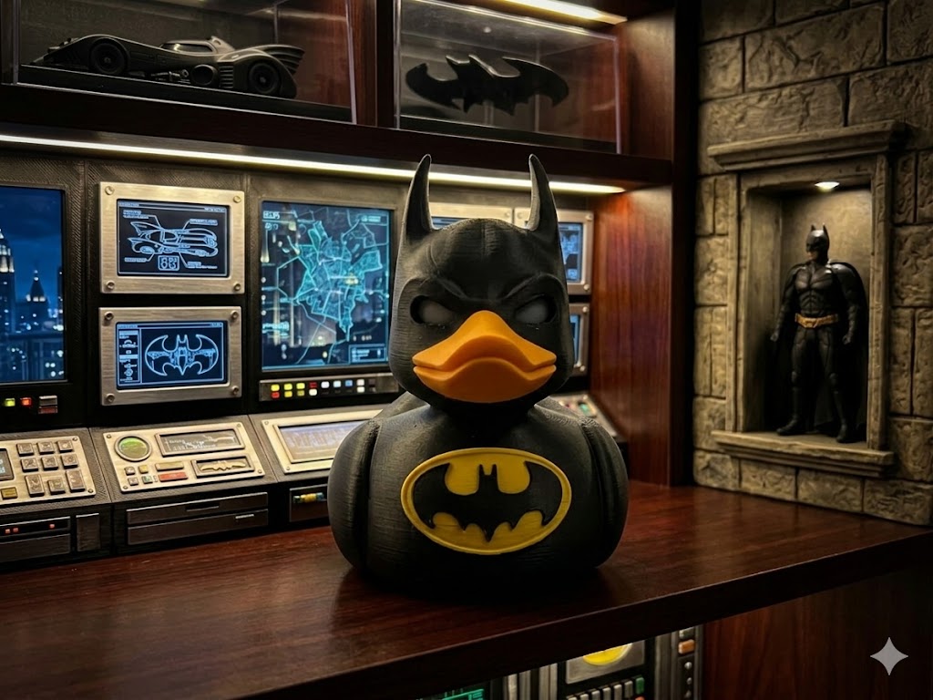 Dark Hero Duck 3D Printed Collectible Geek Desk Decor Gift