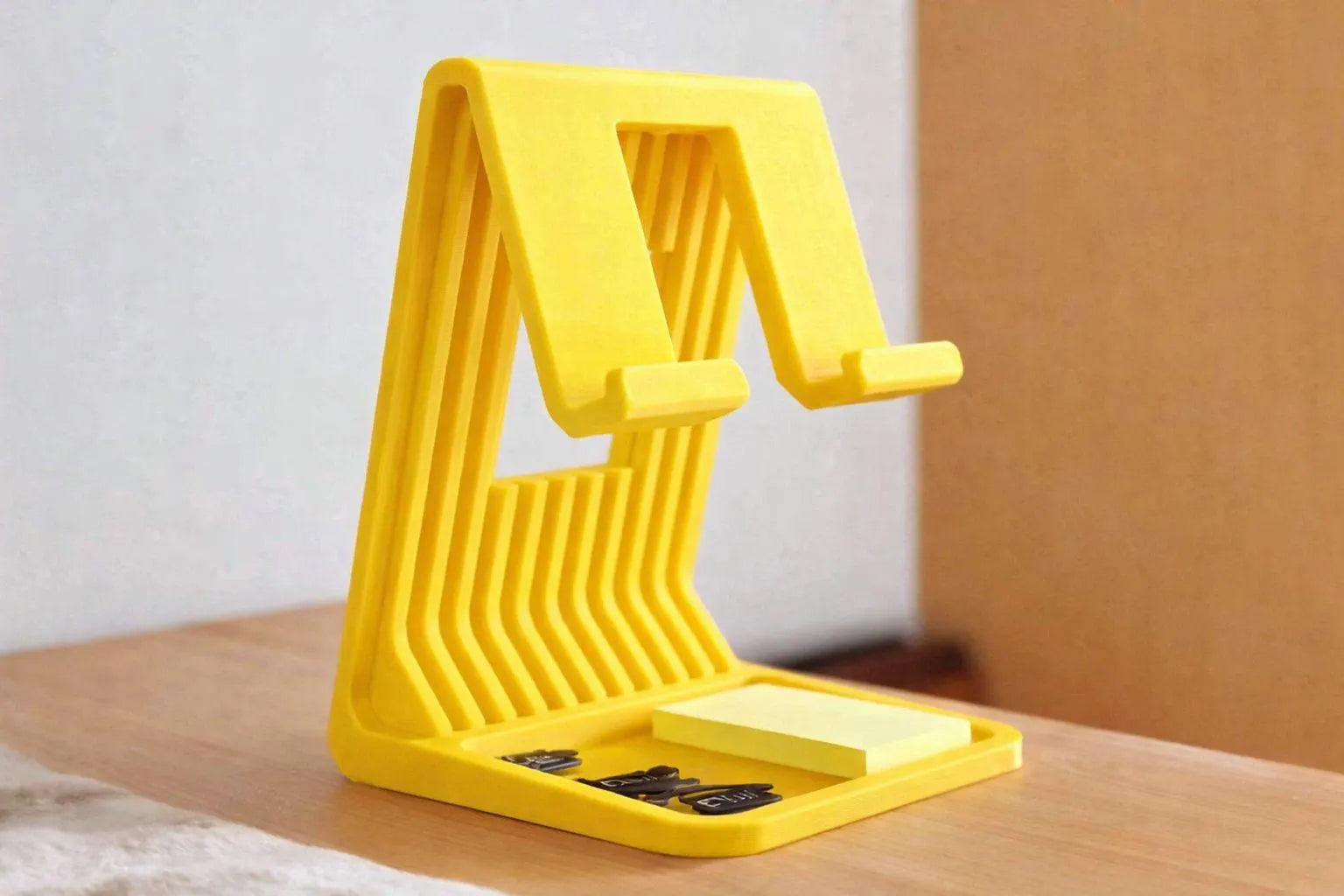 Adjustable Phone & Tablet Stand 3D Printed, Desk Holder for iPhone iPad, Modern Minimalist Stand, Office Setup Accessory