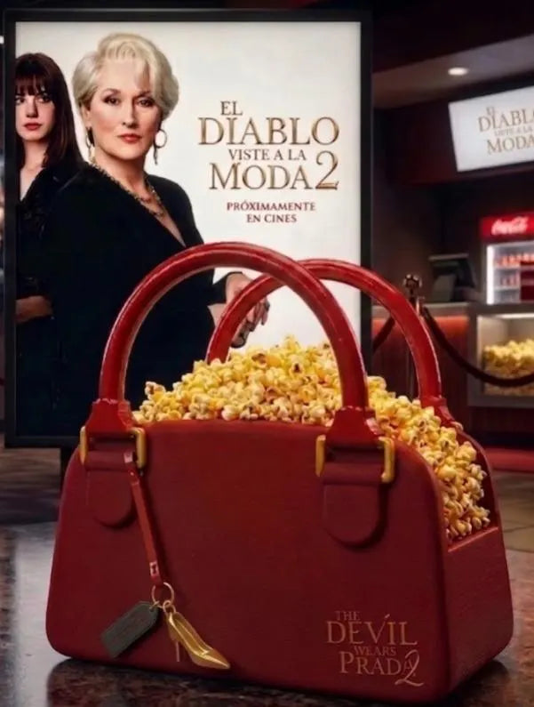 Luxury Handbag Popcorn Holder – 3D Printed Snack Container, Stylish Movie Night Accessory