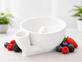 3D Printed Fruit & Vegetable Washer Bowl with Drain | Manual Cleaning Colander for Strawberries, Produce, Kitchen Tool