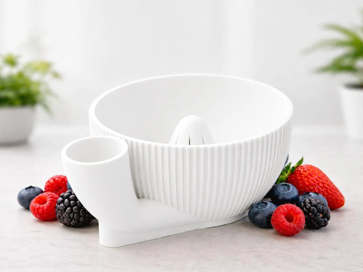 3D Printed Fruit & Vegetable Washer Bowl with Drain | Manual Cleaning Colander for Strawberries, Produce, Kitchen Tool